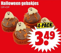  gebak 4 halloween gebakjes pack 