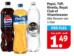  rivella pepsi royal club cola frisdrank 1 taste zero sugar original r tonic classic vitaminwater flessen liter fles 