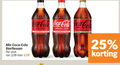  coca-cola cola 25 coca literflessen stuk zero sugar meals original taste refreshing caffeine 