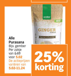  25 purasana bio ginger powder digestion gember zakje varieeren 