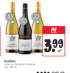  8 750 emily hamersma castan joseph excellence chardonnay merlot sauvignon land frankrijk fles ml 3.99 
