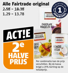  fair trade original koffie 1 25 fairtrade 2e halve chocolade gele kokos melk combinatie kassa 