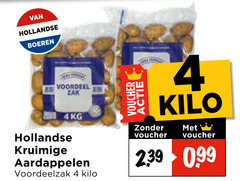  aardappelen 4 hollandse boeren voordeel zak kruimige kilo voucher 