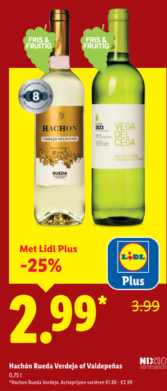 witte wijn 8 18 25 fris fruitig hamersma rueda blanco vega 3.99 l varieeren nix18 jaar alcohol las legitimatie 