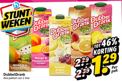  dubbeldrank fruitdrank 1 46 weken nieuwe rijk vitamine bubbel mango guanabana pakken liter passievrucht appel fruit sensatie dubbel drank banaan kers pak 