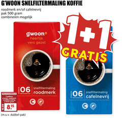 klik op dit plaatje voor een vergroting en voor vergelijkbare aanbiedingen gerelateerd aan 
 gwoon koffie 1 2 500 snelfiltermaling roodmerk pak combineren vers pakken 06 dubbel   gwoon koffie 1 2 500 snelfiltermaling roodmerk pak combineren vers pakken 06 dubbel
