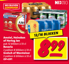  bavaria hertog jan amstel grolsch warsteiner heineken blikjes bier 2 6 8 12 33 nix18 pak blikken pakken 16 