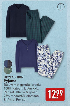  5 100 pyjama blauw geruite broek katoen l xxl groen modal elastaan 