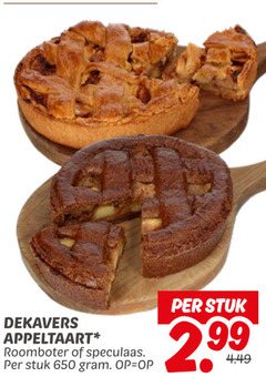  650 dekavers appeltaart roomboter speculaas stuk 