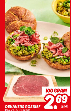  100 dekavers rosbief pak ca. 
