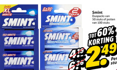 smint kauwgom 2 11 36 50 60 100 xl mints hours peppermint sugarfree clean breath to reduce significant for duopacks stuks potten stuk 