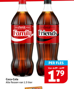 coca-cola cola share coca with your original taste zero sugar family friends flessen liter fles 
