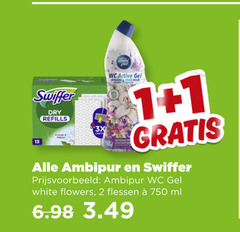  ambi pur luchtverfrisser 1 2 13 750 swiffer dry refills 3x wc active gel ambipur white flowers flessen ml 