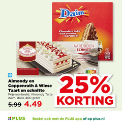 18 25 400 conditorei wiese coppenrath houdbaar einde daim chocolate cake with crunchy caramel aardbeien schnitt diepvries fraises crema swedish bakery gluten free slices frozen almondy taart schnitte doos 5.99 nutri score plus.nl 