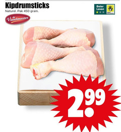  450 kipdrumsticks naturel pak vleeschmeesters beter leven 