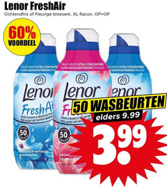  lenor wasverzachter 50 60 ochtendfris fleurige bloesem xl flacon voordeel ultra geconcentreerde fris wasbeurten frais buiten lavages fraicheur beurten jardins elders 3.99 