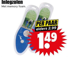  inlegzolen memory foam paar elders 