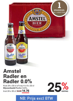  amstel radler bier 1 4 6 24 25 30 33 00 citroen bieren pilsener holland krat tray 0.0 
