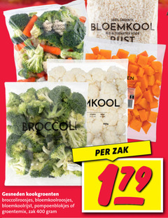  broccoli bloemkool 100 400 wortel groente alternatief gesneden kookgroenten broccoliroosjes bloemkoolroosjes pompoenblokjes groentemix zak 