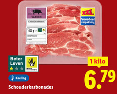  karbonade 1 1000 varken schouderkarbonade ge voordeel beter leven koeling dieren bescherming schouderkarbonades kilo 