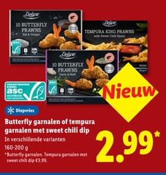  garnalen 10 butterfly prawns salt vinegar these crispy for garlic herb tempura king with sweet chili sauce frozen kweek gecertificeerd aqua diepvries burt dip 160-200 3.99 