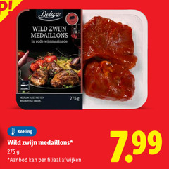  12 wild medaillons rode wijnmarinade vlees koeling aanbod filiaal afwijken 