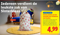  de zak van sinterklaas 100 prinses maxima cm kinderen kanker jutezak sintfeest doneren opbrengst 