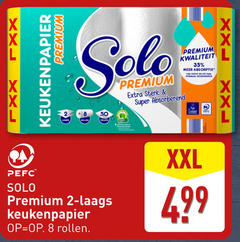  solo keukenpapier 2 8 35 50 xxl premium super absorberend absorptie vocht vet normaal ecolabel bollen rollen 