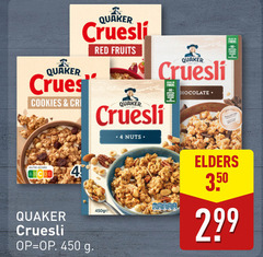  quaker cruesli 4 450 red fruits nuts chocolate fibers nutri score elders 