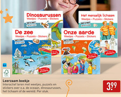  fsc www.fsc.org dinosaurussen weetjes puzzels stickers zee leerzaam boekje interactief leren o.a. oceaan lichaam wereld stuk menselijk aarde 