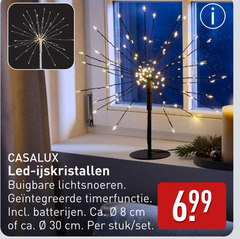  8 30 led ijskristallen buigbare lichtsnoeren timerfunctie batterijen ca. cm stuk 