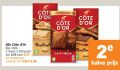  cote d or chocolade 2 100 melk repen varieeren bonbonbloc wit bon lait halve 