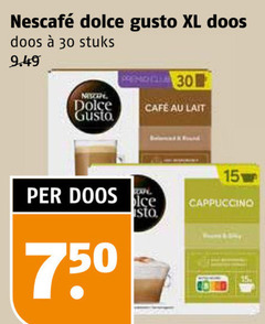  nescafe dolce gusto capsules 15 30 750 xl doos stuks mcafee lait cappuccino 