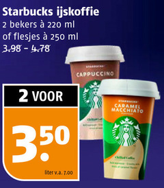  starbucks ijskoffie 2 250 350 bekers ml liter v.a. cappuccino caramel macchiato 