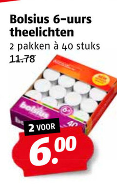  bolsius theelichten 2 6 40 pakken stuks 