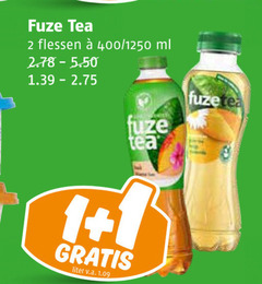  fuze tea ice 2 flessen 400 ml 1 liter v.a. fuzetea 