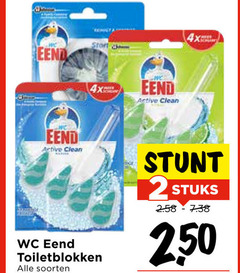 2 250 eend stort active clean 4x wc toiletblokken soorten stuks 