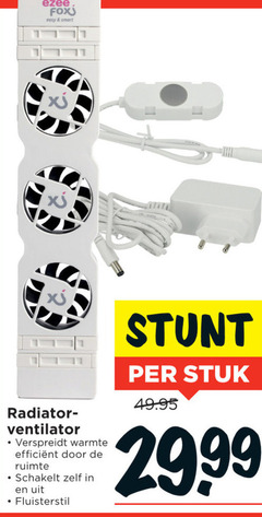  fox easy smart radiator ventilator verspreidt warmte ruimte schakelt fluisterstil stuk 99 