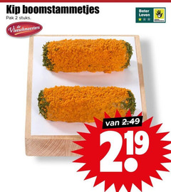  boomstammetjes 2 219 kip pak stuks vleeschmeesters beter leven bescherming 