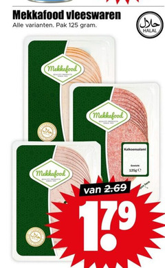  vleeswaren mekkafood pak halal kalkoensalami gewicht 17 