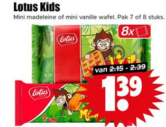  lotus biscuit 7 8 kids mini madeleine vanille wafel pak stuks 8x 