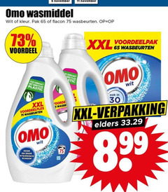  omo wasmiddel 5 11 30 65 wit kleur pak flacon wasbeurten voordeel fles gemaakt gerecycled plastic xxl hygienisch schoon elders 
