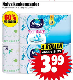  nalys keukenpapier 4 8 60 pak voordeel inspired by nat nature vochtvangers super absorberend rollen elders voc 3.99 