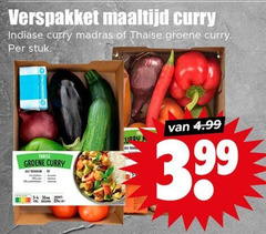  groentenpakket verspakket maaltijd curry indiase madras thaise groene stuk 3.99 