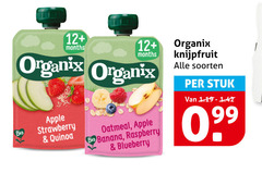  organix goodies babyvoeding 12 bio apple strawberry oatmeal banana raspberry blueberry knijpfruit soorten stuk 