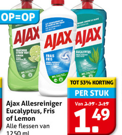 klik op dit plaatje voor een vergroting en voor vergelijkbare aanbiedingen gerelateerd aan
ajax allesreiniger 14 99 la salete fraicheur citron limoen frais fris double eucalyptus lemon flessen ml stuk ajax allesreiniger 14 99 la salete fraicheur citron limoen frais fris double eucalyptus lemon flessen ml stuk