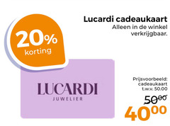  20 5000 lucardi cadeaukaart juwelier t.w.v. 40 