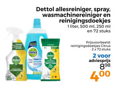  1 2 10 250 500 dettol allesreiniger spray wasmachinereiniger reinigingsdoekjes power fresh liter ml stuks citrus 