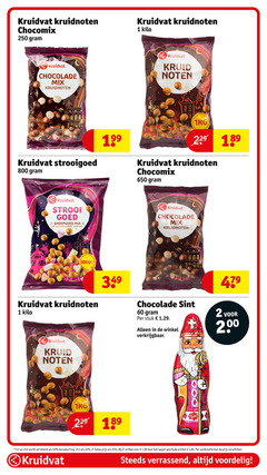  1 2 25 33 50 60 200 250 650 kruidvat kruidnoten chocomix kilo chocolade mix kruid noten 1kg strooigoed strooi snoepgoed verpakt sint stuk 2e halve artikel combinatie verrassend 