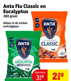  napoleon anta flu snoep classic eucalyptus menthol wikkel 